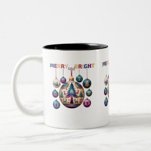 Taza Bicolor Merry y Bright