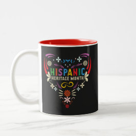 Taza Bicolor Mes de la Herencia Hispana Latinoamericanos Hispan