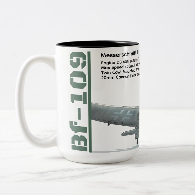 Taza Bicolor Messerschmitt Bf 109G-2 (Izquierda)