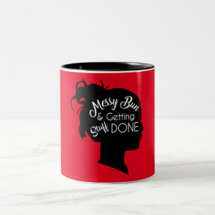 Taza Bicolor Messy Bun 11 oz dos tonos Mug