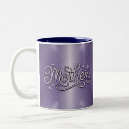 Taza Bicolor Metallic Silver Mother Purple Mug