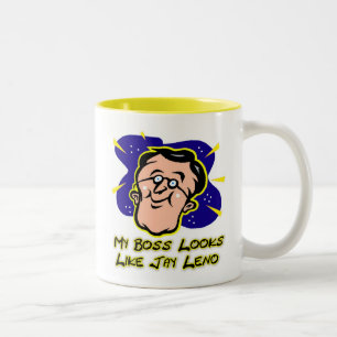 Taza Bicolor Mi Boss parece Jay Leno