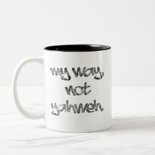 Taza Bicolor Mi Camino, No Yahweh