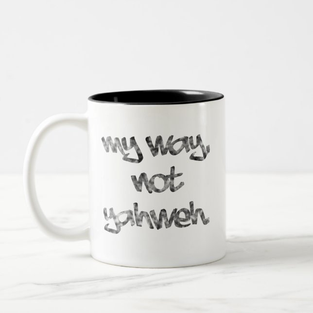 Taza Bicolor Mi Camino, No Yahweh (Izquierda)