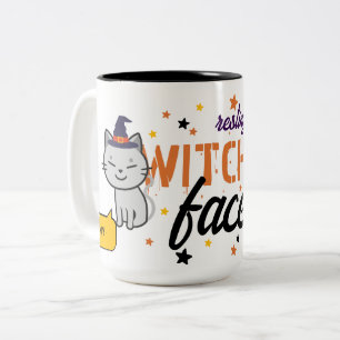 Taza Bicolor Mi Cara de Bruja Relajada es Bonita   Estrellas, G