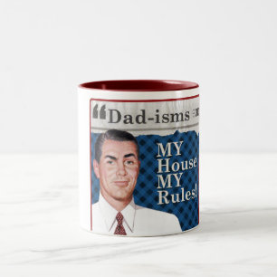 Taza Bicolor MI casa MIS reglas mugre