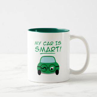 Taza Bicolor Mi coche es inteligente