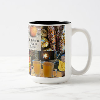 Taza Bicolor Mi color favorito es la música de octubre