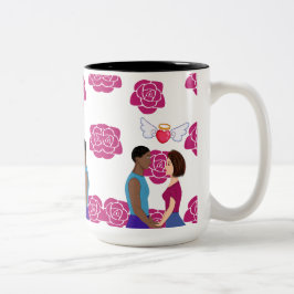 Taza Bicolor Mi día de San Valentín.