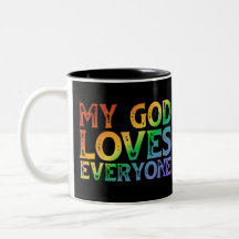 Mi Dios ama a todos (arcoiris, áspero)