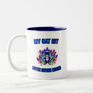Taza Bicolor Mi gato alcanzó el Super Saiyan (otra vez)
