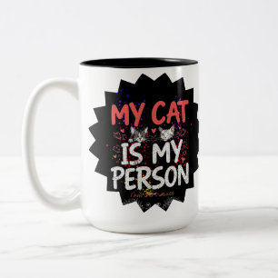Taza Bicolor Mi Gato Es Mi Persona Soy el Aprendiz Cita