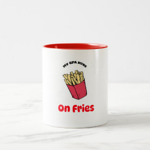 Taza Bicolor Mi GPA Corre En El Descanso Del Almuerzo De La Esc