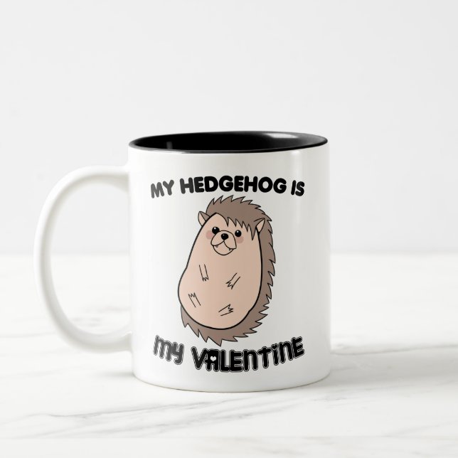 Taza Bicolor Mi Hedgehog Es Mi Valentín (Izquierda)