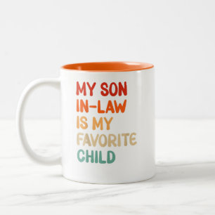 Taza Bicolor Mi Hijo De Derecho Es Gracioso Para Mi Hijo Favori
