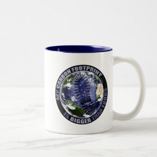 Taza Bicolor ¡Mi huella del carbono es más grande que la suya