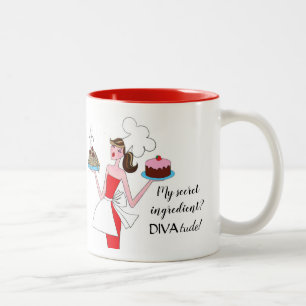 Taza Bicolor "¡Mi ingrediente secreto es DIVAtude!" Diva Mugs