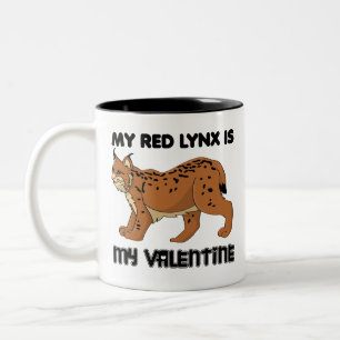 Taza Bicolor Mi Lynx Rojo Es Mi Valentín