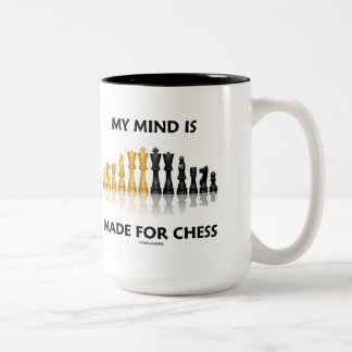 Taza Bicolor Mi mente se hace para el ajedrez (el juego de