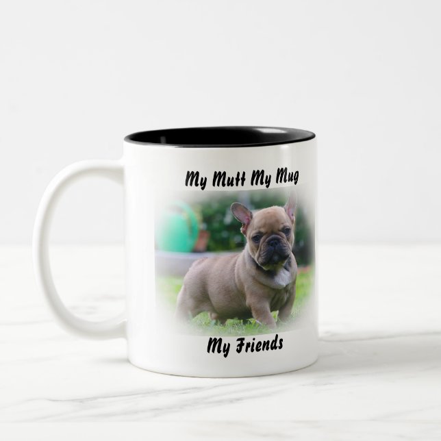 Taza Bicolor Mi Mutt Mi Mug Mis Amigos. (Izquierda)