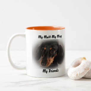 Taza Bicolor Mi Mutt Mi Mug Mis Amigos.