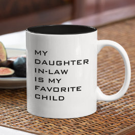 Taza Bicolor Mi nuera es mi hijo favorito personalizado