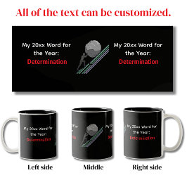 Taza Bicolor Mi palabra del año 20xx: Determinación