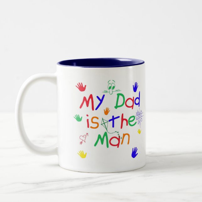 Taza Bicolor Mi Papá Es El Hombre (Izquierda)