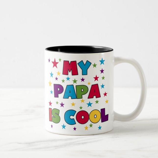 Taza Bicolor Mi papá es fresca (Derecha)