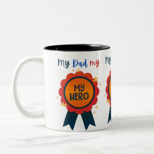 Taza Bicolor Mi Papá Mi Héroe Regalo del Día del Padre