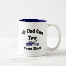 Taza Bicolor Mi papá puede remolcar a su papá