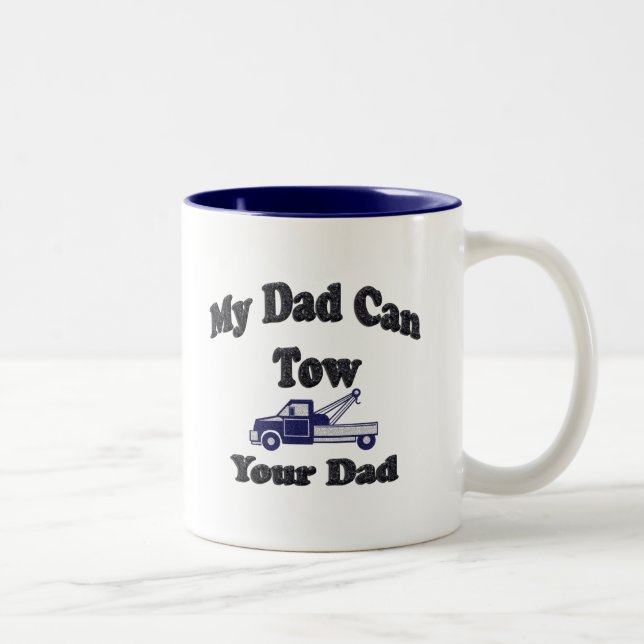 Taza Bicolor Mi papá puede remolcar a su papá (Derecha)