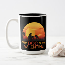 Taza Bicolor Mi Perro Es Mi Valentín