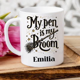 Taza Bicolor Mi pluma es mi nombre personalizado Halloween Mug