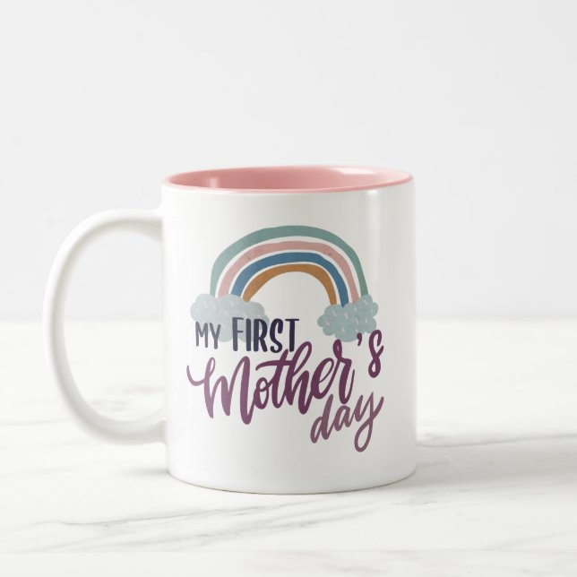 Taza Bicolor Mi primer día de la madre (Izquierda)