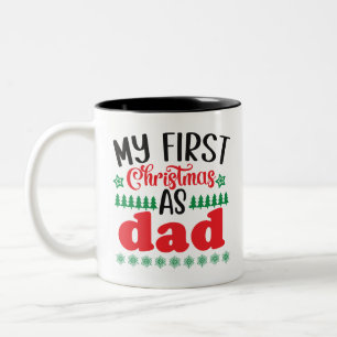 Taza Bicolor Mi primera Navidad como papá