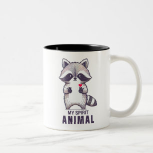 Taza Bicolor Mi racconón animal espiritual