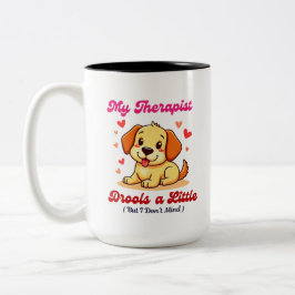 Taza Bicolor Mi terapeuta se baja un poco