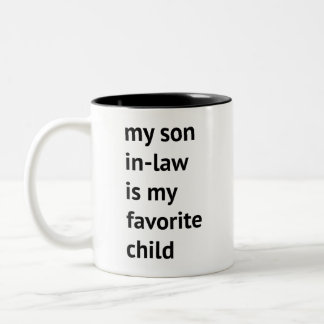Taza Bicolor Mi yerno es el humor favorito de mi familia infant