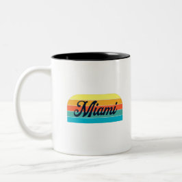 Taza Bicolor Miami retro