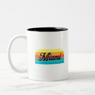 Taza Bicolor Miami retro