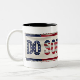 TAZA BICOLOR MICHELLE OBAMA 'HACER ALGO'