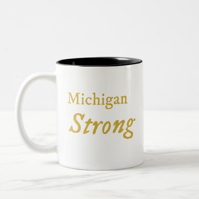 Taza Bicolor Michigan Strong Coffee Mug (Izquierda)