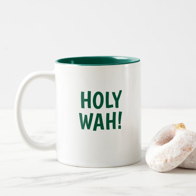 Taza Bicolor Michigan Yooper diciendo Coffee Mug (Con donut)