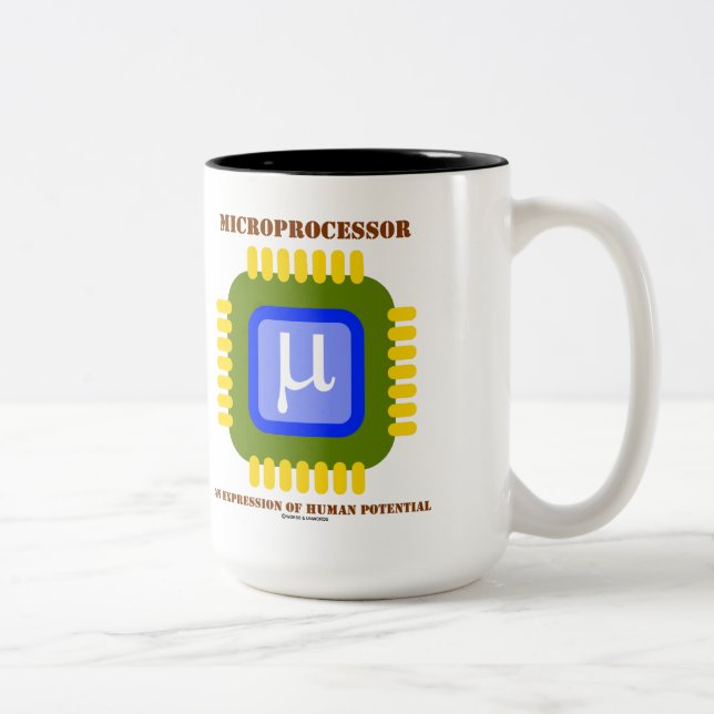 Taza Bicolor Microprocesador y expresión del potencial humano (Derecha)