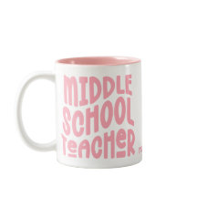 Middle School Teacher Pink Typography