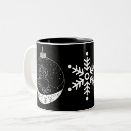 Taza Bicolor Midnight Snowman