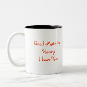 Taza Bicolor Miel de la buena mañana te amo con el pájaro pH