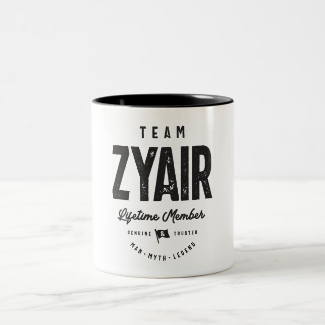 Taza Bicolor Miembro de Zyair Lifetime Nombre Personalizado Zya (Centro)