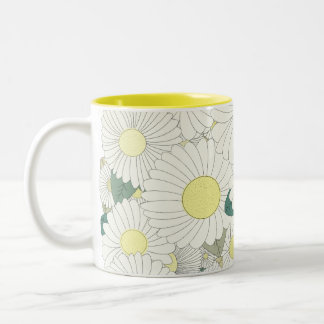 Taza Bicolor Mil margaritas amarillas